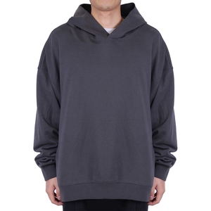 เสื้อฮู้ดดี้สตรีทแวร์ทรงปกติสำหรับผู้ชาย ผลิตตามสั่ง (OEM) ผ้าคอตตอนเทอร์รี่ 100% พิมพ์ลาย ล้างสีแบบแอซิด หนานุ่ม สไตล์ดิสเทรส - Product Image 3