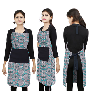 High Quality Washable Reusable Soft Breathable Disposable 100% Cotton Eco-Friendly Printed <b>Apron</b> for Chef <b>Kitchen</b> Use Cooking - Product Image 3