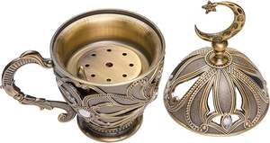 Decorative Handmade Bakhoor <b>Incense</b> <b>Burner</b> Arabic Style for Oud Chips Home Decor Religious Gift Purpose Metal - Product Image 4