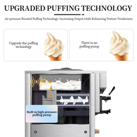 Solution complète pour glacier : Machine à glace molle commerciale en acier inoxydable certifiée Energy Star, garantie 1 an