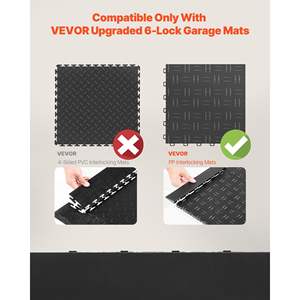 Male Garage Floors Transition <b>Edge</b> Kit 15 PCS Sturdy <b>Black</b> PP Interlocking Modular Floor Edging Slip-Resistant Easy Assembly - Product Image 4