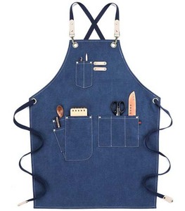 ชุดยูนิฟอร์มเชฟมืออาชีพราคาโรงงาน เสื้อโค้ทแขนยาวแบบกระดุมสองแถว ผ้ากันเปื้อน กางเกง สีสันปรับแต่งได้ ผลิตจากโพลีเอสเตอร์/คอตตอน สำหรับโรงแรม - Product Image 5