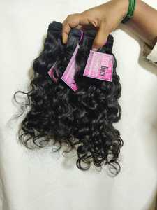 Extensions de cheveux humains indiens Remy bruts non traités 100 grammes, double trame machine, styles ondulés naturels, texture bouclée profonde - Product Image 6