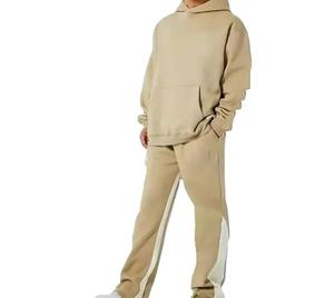 2025 OEM Custom Design Flared <b>Set</b> For Men Thick Fleece 100% Cotton Two Piece Hoodie And Flare <b>Sweat</b> Pants Suit Stacked Joggers - Product Image 1