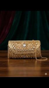 Popular Design Indian Handmade clutch purse bag Mosaic Clutch Bag for Women Multicolor Party Handbag with Stone Women - Product Image 5
