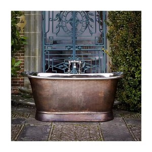 อ่างอาบน้ำแบบคลาสสิกทรงอิสระพร้อมฐานตกแต่งสำหรับห้องน้ำสุดหรู - Product Image 4