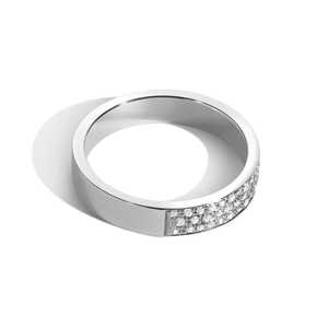 4mm Better Half Bands Round Lab Grown Diamond Pave Satin Finish Gender Neutral Wedding Rings Women Men 14K <b>Solid</b> Gold Wholesale - Product Image 3