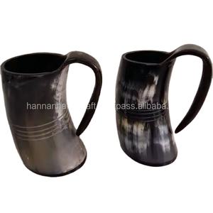 Buey de búfalo Taza de cuerno vikingo africano Cuerno para beber medieval Cuerno hecho a mano Taza de cerveza Fiesta y restaurante - Product Image 1