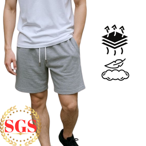 Shorts de détente pour hommes en coton doux pour la peau pour les activités de plein air. - Product Image 1