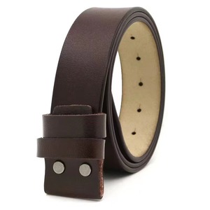 Men's Casual Alloy Automatic Buckle 3.5CM Genuine Leather Cowhide Eco-Friendly Waist <b>Belt</b> for Jeans Use - Product Image 4