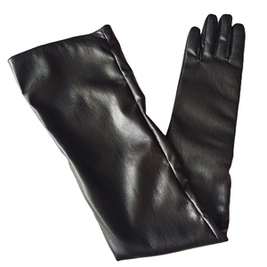 Gants longs en cuir véritable pour femme, élégants pour soirée, avec logo personnalisé, vente en gros OEM - Product Image 3