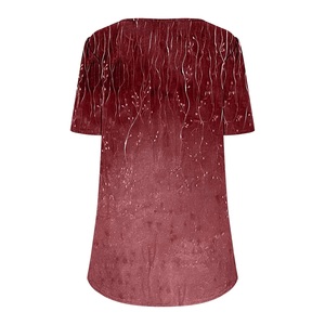 Camisetas de manga corta con cuello redondo y logotipo impreso, informales y ecológicas para mujer, de Bangladesh, a precio económico. - Product Image 2