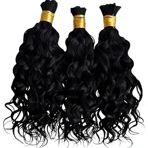 Cheveux humains en vrac de haute qualité pour tresses, bouclés crépus, bouclés profonds, noirs naturels, mèches de cheveux vierges brésiliens - Product Image 6