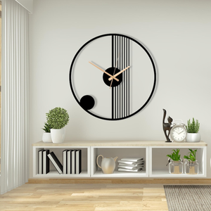 Modern Metal <b>Wall</b> <b>Clock</b> Minimalist Circular Design Contemporary Artistic Timepiece Decorative Bedroom Living Room <b>Wall</b> <b>Decor</b> - Product Image 5