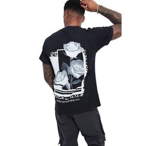 เสื้อยืดผ้าฝ้าย100% ระบายอากาศขนาดใหญ่พิเศษของผู้ชายเสื้อยืดสีดำปรับแต่งได้สไตล์สตรีท - Product Image 3