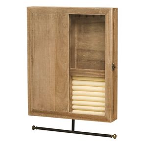 Scatola Portagioie in Legno di Alta Qualità con Decorazione a Porta Scorrevole, Organizzatore per Collane, Orecchini, Bracciali, Anelli e Altri Gioielli - Product Image 3