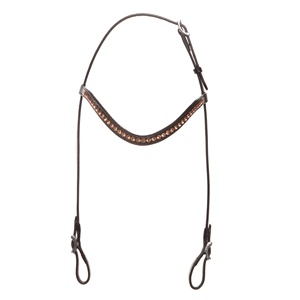 Cabezal de cristal de oro rosa de alta calidad, el mejor accesorio de latón para montar en caballo de cristal internacional ecuestre occidental - Product Image 1