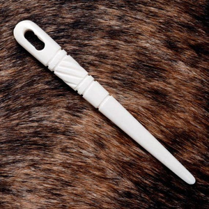 Artisanat naturel, écologique, aiguilles à tricoter et à nalbind simple en os, fabriquées à la main, durables - Product Image 3