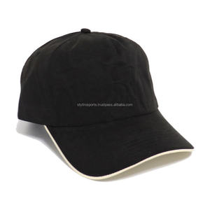 Conception personnalisée 6 panneaux A Frame Hats Flat Embroidery Fit Blank Black Wholesale Logo Men Sports Baseball Cap - Product Image 2