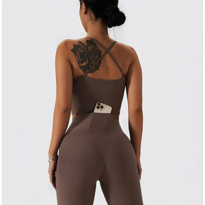Ensembles de yoga pour femmes, taille haute, séchage rapide, ensembles de course, soutien-gorge de sport, leggings, tenues de sport d'extérieur - Product Image 4