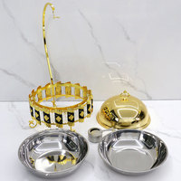 Edelstahl Hängender Chafing Dish Speisenwärmer 8L Golden für Hotel Hochzeit Bankett Buffet Catering