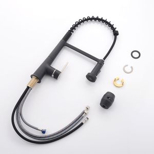 Rubinetto da Cucina Moderno Commerciale con Doccetta Estraibile Nero per Lavello, per Uso Commerciale e Domestico - Product Image 1