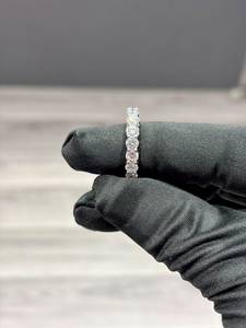 Anillo de Eternidad Clásico con Diamantes Cultivados en Laboratorio, Certificado por IGI, Anillo de Boda de Círculo Completo, Aniversario, Oro Sólido de 9K para Mujer - Product Image 2