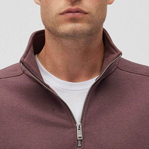 Sudadera de cuello alto con cremallera de 1/4 para hombre, 100% algodón, transpirable, para gimnasio y fitness, negra, lavada a la piedra, 200g, forro polar, personalizada, para entrenamiento al aire libre, venta al por mayor - Product Image 5