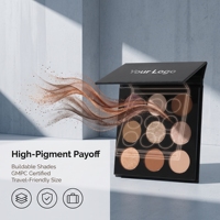 9-Farben Lidschatten-Palette Private Label Großhandel Hochpigmentierte Farben