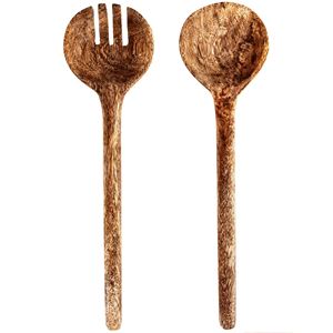 Nuevo Juego de Utensilios para Ensalada de Acacia, Ecológicos, Aptos para Lavavajillas, Hechos en India - Product Image 4