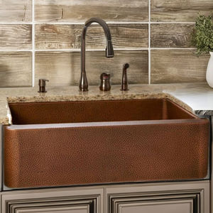 Évier de cuisine en cuivre antique martelé en cuivre pur 100% de qualité supérieure - Product Image 1