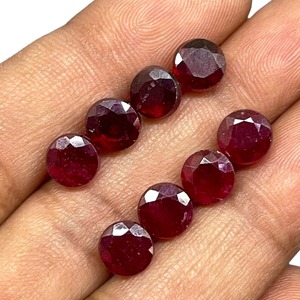 Gema de Rubí de Mozambique AAA, Corte Redondo, 7mm, Rubí Rojo, Gemas Sueltas, Precio al por Mayor, para Fabricación de Joyería - Product Image 4