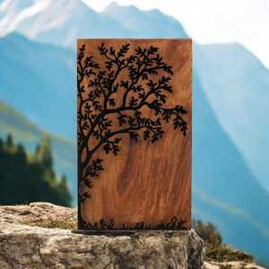 Plaque rectangulaire en bois gravée à la main, décoration murale pour la maison - Product Image 1