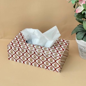 Rustic Wooden Printed <b>Tissue</b> And Napkin <b>Holder</b> Box Decorative Facial <b>Tissue</b> Dispenser For <b>Kitchen</b> Dining And Living Room - Product Image 4