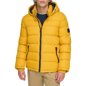Chaqueta Larga de Invierno para Hombre con Capucha, Acolchado Suave y Transpirable, Construcción Duradera, 100% Poliéster, Bordado Frontal Personalizado - Product Image 1