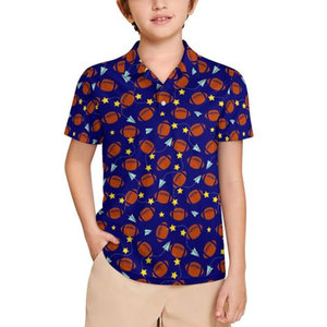 เสื้อโปโลกอล์ฟเด็กพิมพ์โลโก้ตามสั่ง เสื้อกอล์ฟเด็กผู้ชายสำหรับเล่นกีฬา เสื้อทีมเยาวชน ระบายเหงื่อได้ดี - Product Image 1