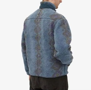 High Quality Customizable Women's Men's Sherpa Winter Jacket Stand Canvas Zipper Closure Comfortable <b>Warm</b> Polyester <b>Fleece</b> - Product Image 3