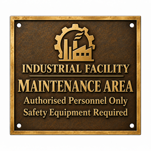 Plaque gravée en laiton massif faite à la main, enseigne métallique personnalisée, plaque signalétique d'entreprise, logo personnalisé - Product Image 1