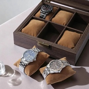 6 Slot Wooden Watch <b>Box</b> with Glass Lid Hanging Display Case Eco-Friendly & Durable Handcrafted Design - Product Image 3