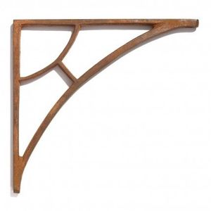 Support d'étagère en fer traditionnel, support d'étagère décoratif en métal pour étagères murales en bois vintage - Product Image 1