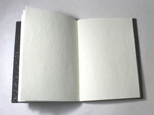 Carnet de notes de qualité supérieure, fait main, en coton recyclé, couleur noire, avec paillettes dorées, papier moucheté, produit écologique - Product Image 3