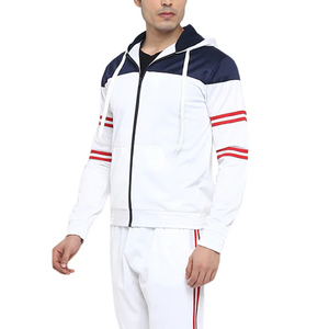 Ensemble de survêtement en molleton de coton pour hommes, sweat à capuche et pantalon de jogging, fermeture éclair intégrale, vêtements de sport décontractés personnalisés pour hommes - Product Image 3