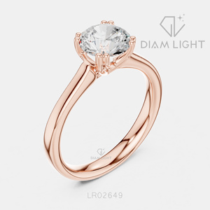 Bague de fiançailles solitaire ronde 1,10 carat, bijoux fins, certifiée IGI, or blanc 14 carats, diamant de laboratoire, bague d'anniversaire - Product Image 6
