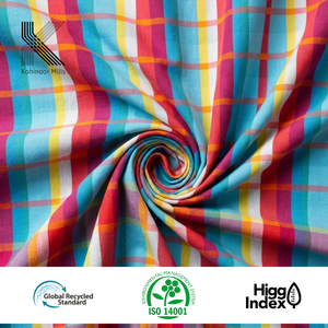 Tela de Franela a Cuadros Teñida con Hilo de Algodón 100% Orgánico, 150 GSM, Tela Tejida con Diseño Tartán y Gingham para Camisas, Ropa Infantil y Prendas de Vestir - Product Image 4