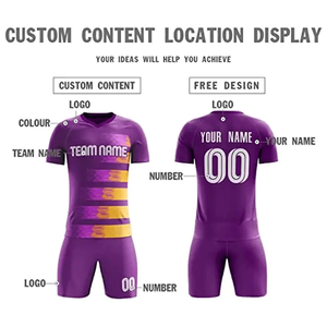 Tenue de football à séchage rapide et respirante pour hommes, vêtements de football avec logo personnalisé, matière 100% polyester - Product Image 4