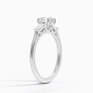 Anillo BOJ 088 con Corte Redondo, Plata 925, Halo de Diamantes, Anillo Solitario con Piedra de 2ct, Color D, VVS1, Moissanita, Certificado GRA, Precio Bajo - Product Image 2
