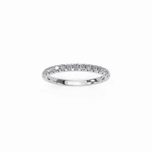 Bague halo en or blanc 18 carats avec diamant de laboratoire certifié IGI, style luxueux pour femme, cadeau d'anniversaire de mariage, Inde HIPHOPSTAR - Product Image 1