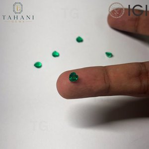พลอยมรกตสีเขียวทรงเหลี่ยม แบรนด์ AG ผลิตในห้องปฏิบัติการ สำหรับทำเครื่องประดับ ได้รับการรับรองจาก IGI ขนาด 5-15 มม. ผลิตจากวัสดุสังเคราะห์ - Product Image 5