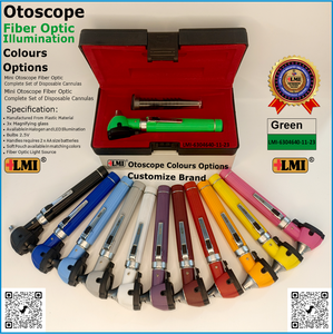 Otoscopio Manual de Alta Calidad con Fibra Óptica Verde, Instrumento de Inspección de Oídos de la Mejor Calidad para Médicos - Product Image 4