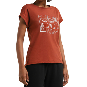 T-shirt décontracté à manches courtes pour femme 2026, 100 % coton, col rond, respirant, imprimé, toutes tailles disponibles - Product Image 1